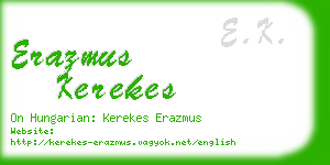 erazmus kerekes business card